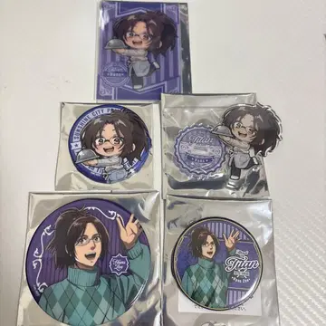 진격의 거인 한지 조에 특전 캔뱃지 아크릴 스탠드