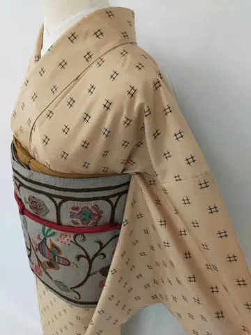 새상품급 순수 실크 이중 기모노 쌀 류 단품