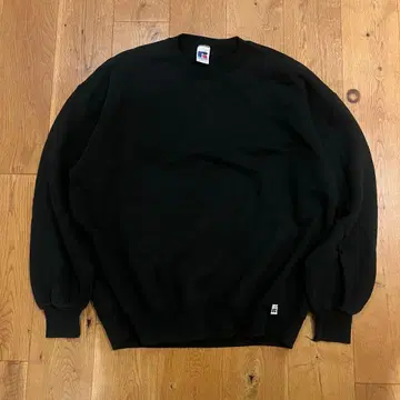 90s 러셀 usa 무지 블랙 맨투맨