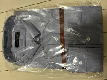 ONLY PREMIO 핀스트라이프 드레스 셔츠 네이비