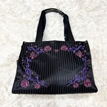 새상품급 안나수이 장미 스트라이프 토트백 자수