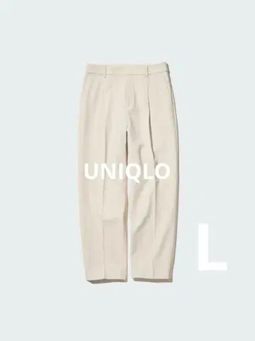 UNIQLO 히트텍 턱 테이퍼드 팬츠 NATURAL L