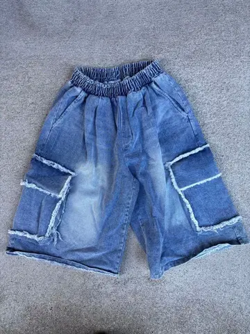 Denim cargo shorts y2k