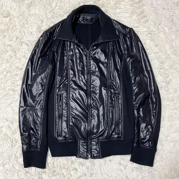 [ 새상품급 ] SHELLAC 셀락 자켓 절개 블루종 블랙 48