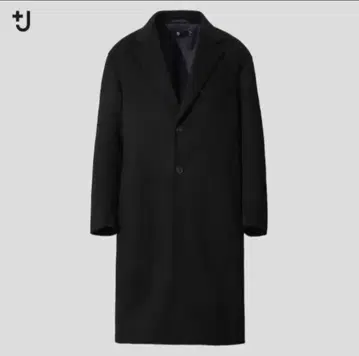 UNIQLO +j 캐시미어 블렌드 오버 사이즈 체스터 코트 블랙 M
