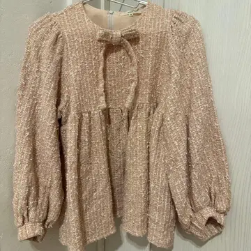 리본 포함 트위드 리본 튜닉 yori