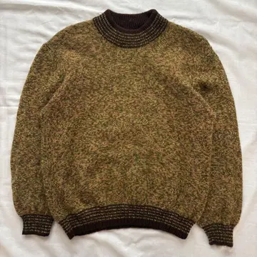 00's vintage 하이넥 니트 스웨터 브라운 짧은 기장 S 사이즈