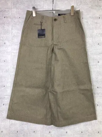 매니시 트레디셔널 새상품 EASTBOY 헤링본 크롭 와이드 팬츠