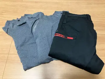 바틀, 블랙 조거 팬츠와 그레이 긴팔 셔츠 2장 세트