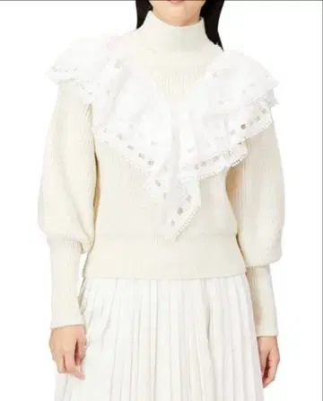 스나이델 자수 도킹 니트탑