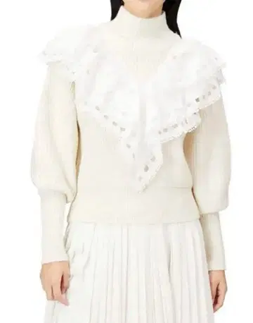 스나이델 자수 도킹 니트탑