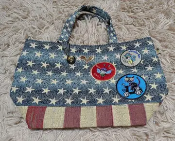 Think Bee! 별 패턴 토트백 참 포함