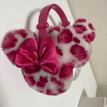 디즈니 이어커프 핑크 레오파드 무늬