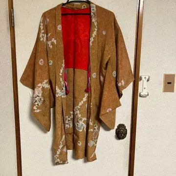 레트로 긴 겉옷 실크