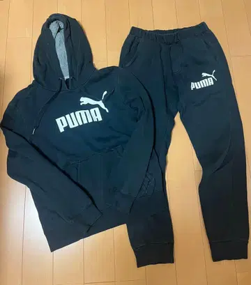 PUMA 블랙 맨투맨 셋업