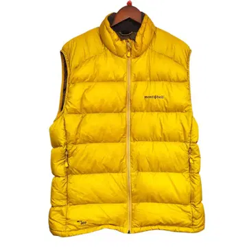 몽벨 라이트 알파인 다운 베스트 다운 자켓 머스타드 XL