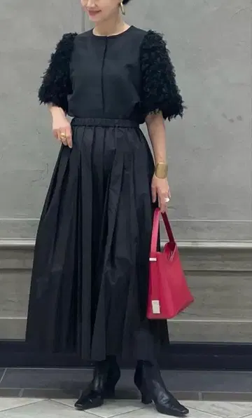 UNITED ARROWS 튤 셔링 블라우스