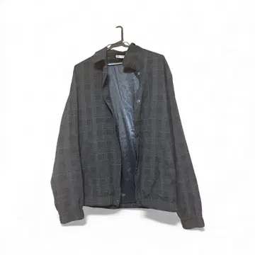 ZARA 다크 그레이 체크 무늬 자켓