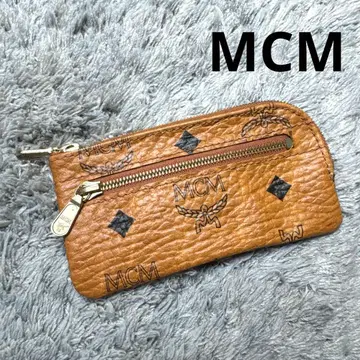 MCM MCM 코인 케이스 동전 지갑 소품함 가죽 브라운