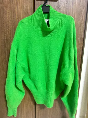 COS 코스 터틀넥 스웨터 그린