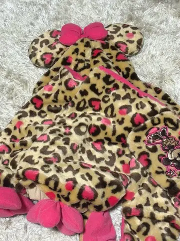 디즈니 미니 머플러 장갑 팬캡 레오파드 무늬 레그 워머