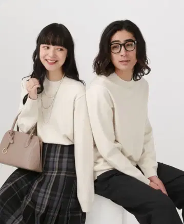 GLOBAL WORK 멜티 크루넥 풀오버 남성용 여성용