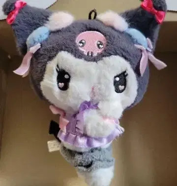 고양이 귀 봉제 인형 리본 포함