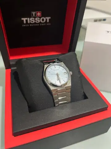 TISSOT 자동 와인딩 시계 스카이블루 다이얼