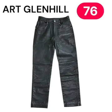 ART GLENHILL 블랙 가죽 팬츠 76