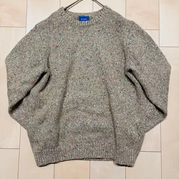 BEAMS 크루넥 니트 L 브라운 계열