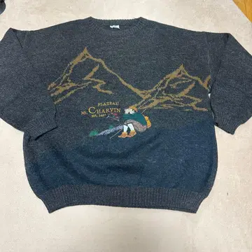 다크 그레이 니트 스웨터 L 사이즈