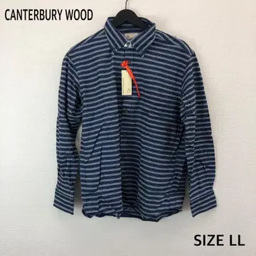 택 포함 새상품 CANTERBURY WOOD 긴팔 셔츠 LL 네이비 계열