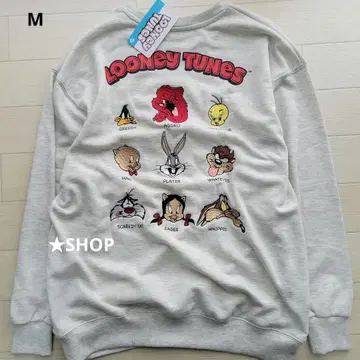 루니툰 캐릭터 집합 자수 트레이닝복 맨투맨 M