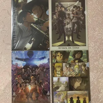 진격의 거인 클리어 파일 4장 세트