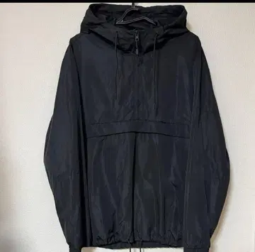 나일론 자켓 후드 부착 블랙