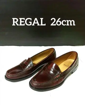 REGAL 리걸 코인 로퍼 블랙 천연 가죽 레더 26.0cm