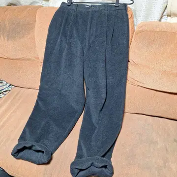 PAPAS 다크 그레이 플리츠 슬랙스