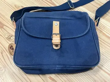 2nd 네이비 캔버스 숄더백