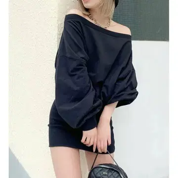 [ GYDA ] 오프숄더 맨투맨 원피스