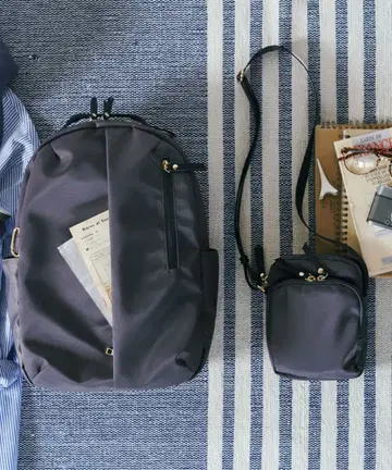 애프터눈 티 나일론 백팩 발수 가공 소재 블랙