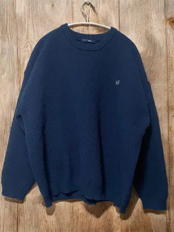 [새상품급] SHIPS 남성용 와플 니트 L 네이비 오버 사이즈