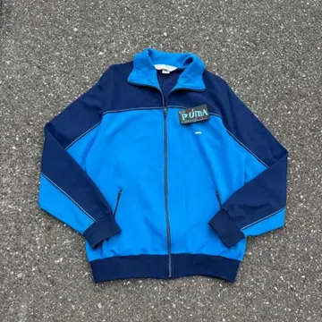 80s PUMA 원포인트 로고 바이컬러 트랙 자켓