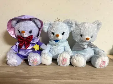 스카이블루 봉제 인형 3개 세트 신데렐라, 왕자님, 마법사 유니베어 시티