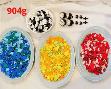 LaQ 약 904g 약 2000 피스 투명 부품 포함 16색 라큐