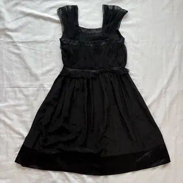 00's 원피스 미니 기장 쉬폰 프릴 걸리시 블랙 XS-S