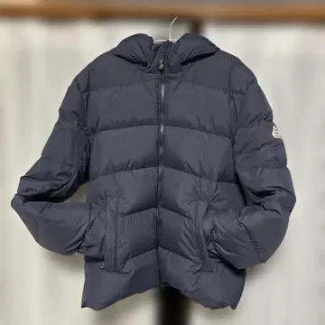 PYRENEX 후드 부착 다운 자켓 네이비