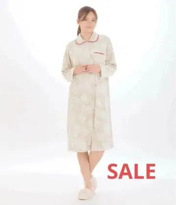 새상품 63368  스노우 파우더 아리섬 플라워 원피스 베이지