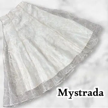 새상품급 마이 스트라다 Mystrada 샤샤 스커트 롱 플레어 스커트