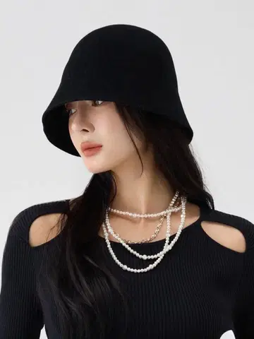 [ 미사용 새상품 ] Eimy istoire 블랙 버킷햇