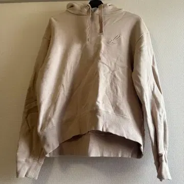 라반다 우노 미사코 베이지 후드 부착 후드티 L 로고